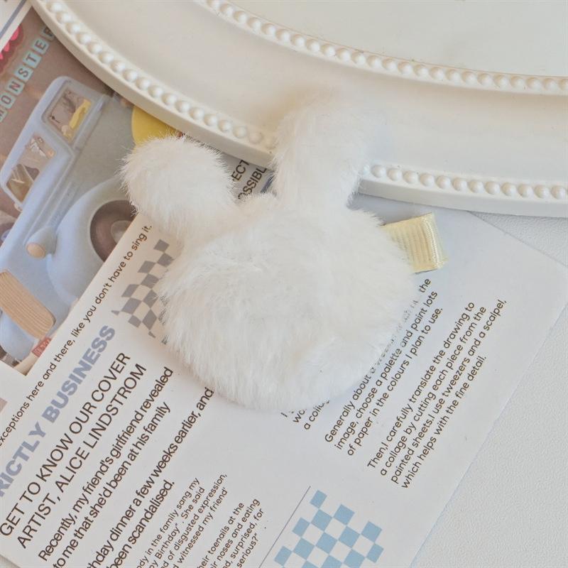  Barrettes à cheveux en peluche lapin super mignon pour fille, accessoires pour cheveux, barrettes pour femme, couvre-chef