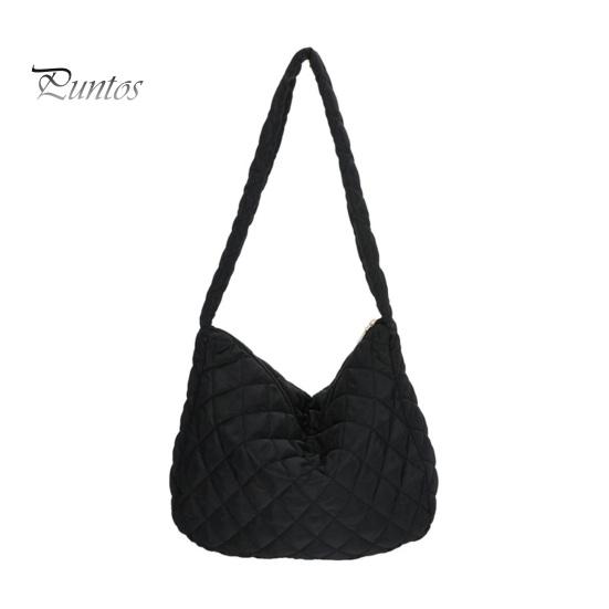 

Сумка через плечо Cloud Lattice на молнии, однотонная, стеганая, повседневная сумка-тоут для улицы, путешествий, офиса, вечеринки