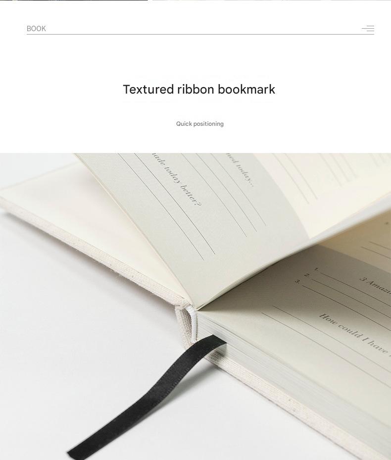 Ändern Sie das Original-Tagesdankbarkeitstagebuch mit Spiralbindung Stoffeinband 100 Blatt SYC für Glück Achtsamkeit Reflexion