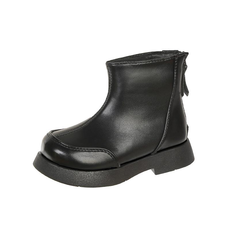 

Девичьи осенне-зимние ботильоны Мартин в корейском стиле на флисовой подкладке 2025 Size 24, inner length 15cm чёрный