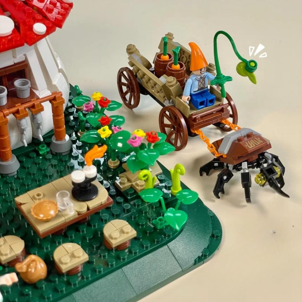 2233PCS Blocchi da Costruzione Casa Fungo da Favola Architettura del Villaggio Micro Mini Mattoncini da Assemblare Regali di Compleanno per Bambina
