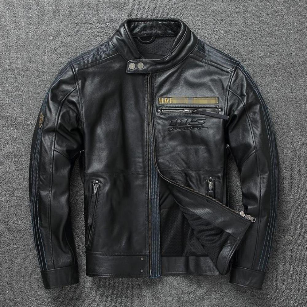 Large Top Layer Cowhide Leather Jacket Locomotive Leather Jacket Motorcycle Clothing