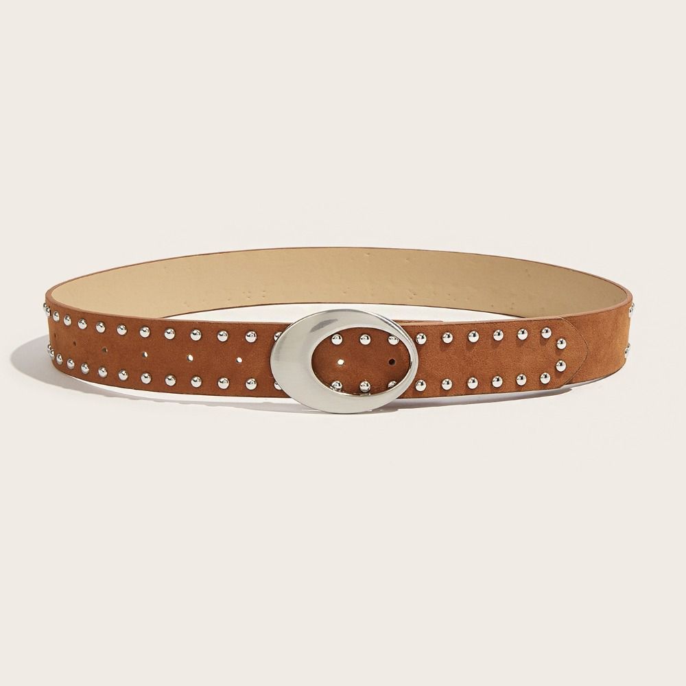 Pin Buckle Suede Rivet Belt Spicy Girl Y2K Belt Trend Men Belt Female