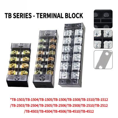 Dual Row Barrier Screw Terminal Block Wire Barrier Td-1520 Tb-1512 Terminal 15A 25A 45A High Current Full Copper Terminal Seat
