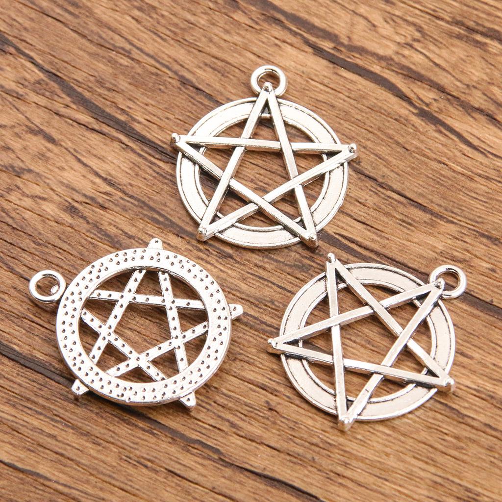 10pcs Hollow-out Pentagram Star Pendant Jewelry Pendant