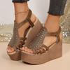 Roman Sandals Women Summer Thick Sole Platform With Elastic Band For Casual Wear