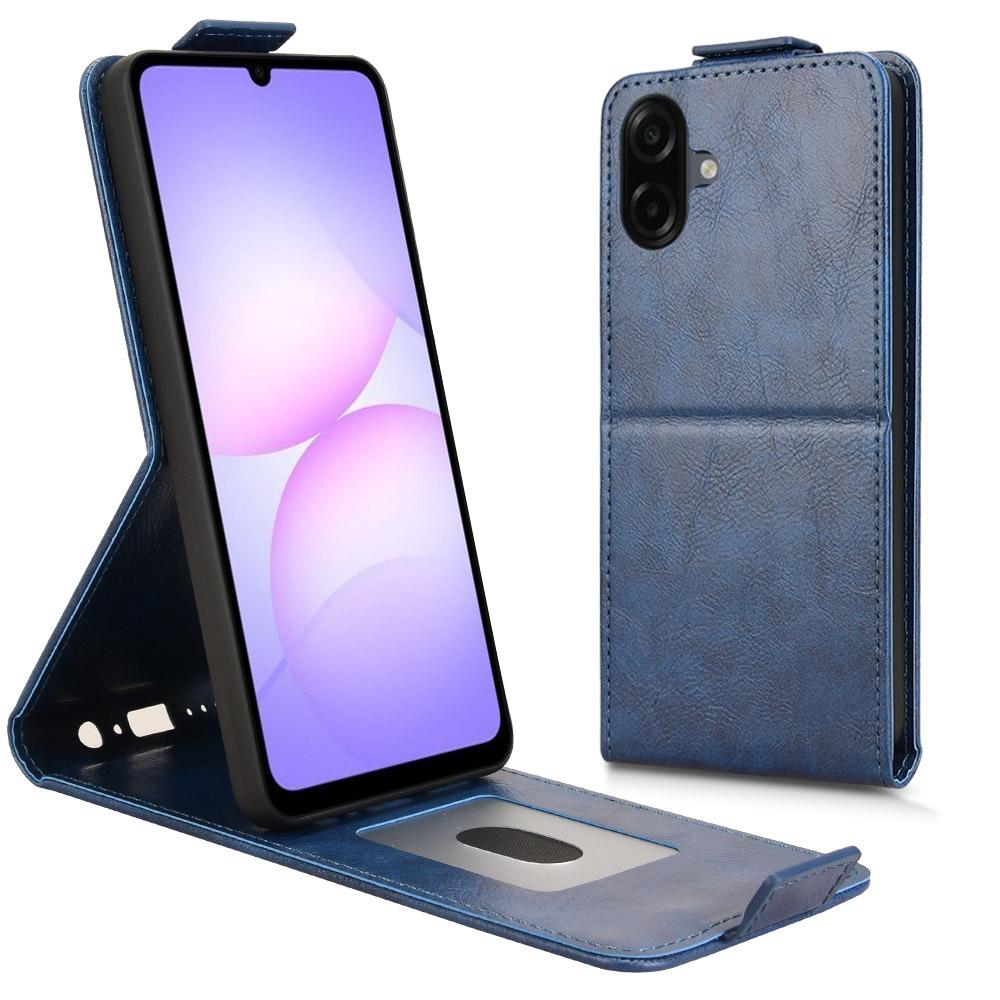 For Samsung Galaxy A07 4G Stand Case Magnetic Clasp Vertical Flip Leather Phone Cover with Card Holder