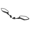 1 Pair Motorcycle Rearview Mirror Wide Vision Adjustable Flexible Handlebar Side Mirror for Motorbike