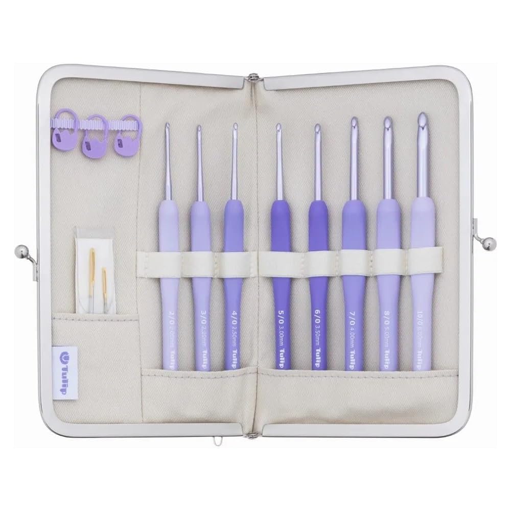 Tulip Knitting Needles ETIMO Murasaki Cushion Grip Crochet Hook Set TEM-001