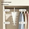 Wall Mounted V Shaped Hanger Rotatable Hat Rack Portable Double Sided Hanger
