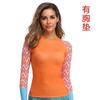 Damen Langarm Rash Guard Set Getrennte Bademode Surfen Schnorcheln Wassersport