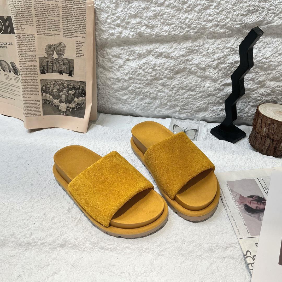 

Women Slippers Fashionable Platform Slip-On Sandals New Thick Heel Slippers Comfortable Fashion Shoes for Women Slides Women 35 жовтий