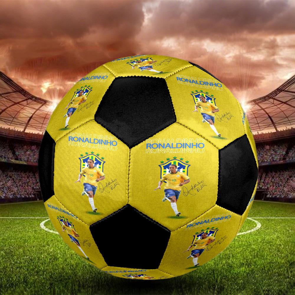 1 pz Pallone da Calcio Ronaldinho Taglia 5 Pallone da Calcetto Indoor alla Moda Colorato Gioco per il Cortile - Ottimo per Regalo agli Appassionati di Sport HE51