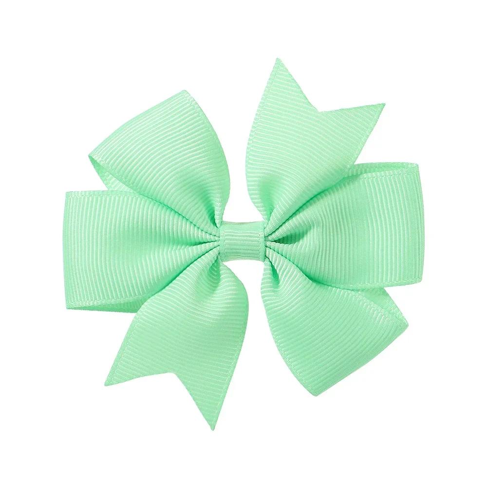 2/4/10 piezas 3'' Lazos de Cinta Sólida Pinzas para el Cabello para Bebés Niñas Lazos Hechos a Mano Pasadores Pasadores Accesorios para el Cabello para Niños