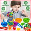 Montessori Rainbow Count Children's Toys Soft Glue Dinosaur Animal Color Classification Pairing Game Children's Sensory Toys