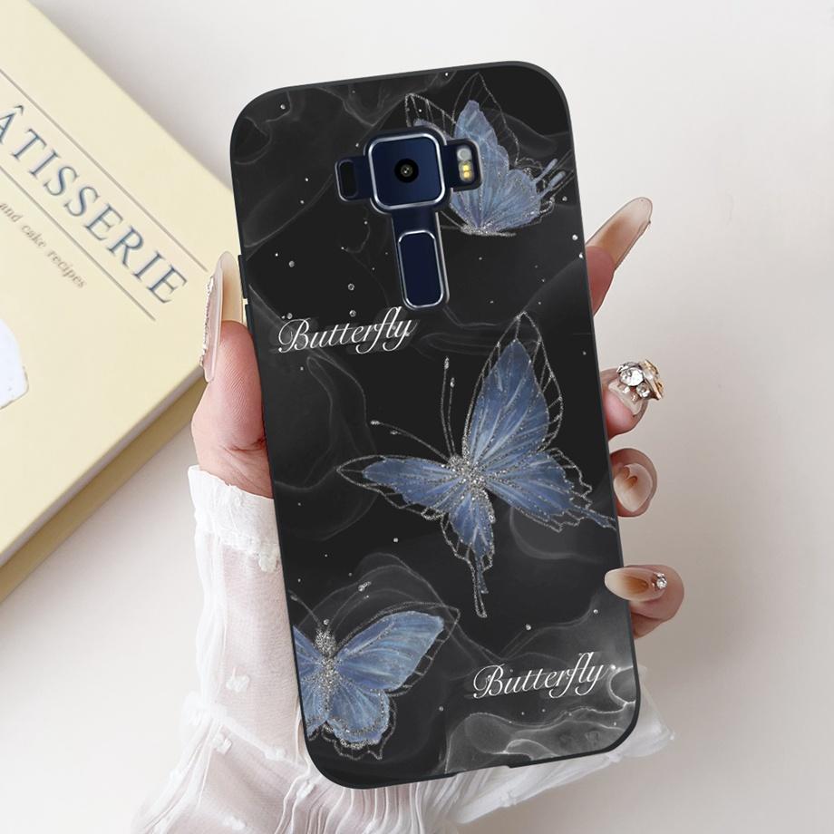 For ASUS Zenfone 3 ZE520KL Z017D 4 Max ZC520KL X008D 3 Max ZC520TL Case Soft Silicone Back Cover Love Heart Butterfly Flower Bag