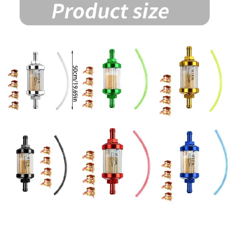Inline Gas Line Filter and Hose Kit with Filtration Element for Recreational Vehicle Maintenance and Replacement Work