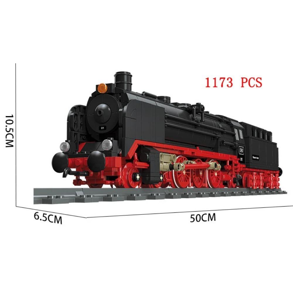 City Train Set Steam Bullet Vehicle Cargo Railway Station Model Building Blocks Brick Tracks Rail No Motor Kits Carriage Kid Toy