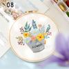 Crafts Handmade Painting Flowers Plants Pattern Cross Stitch DIY Embroidery Embroidery Starter Kit