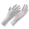 Damen UPF 50+ Sonnenschutzhandschuhe, Atmungsaktive Lange Netz-Armhandschuhe mit Touchscreen-Fingern, Rutschfest, UV-Schutz für Fahren, Radfahren, Outdoor