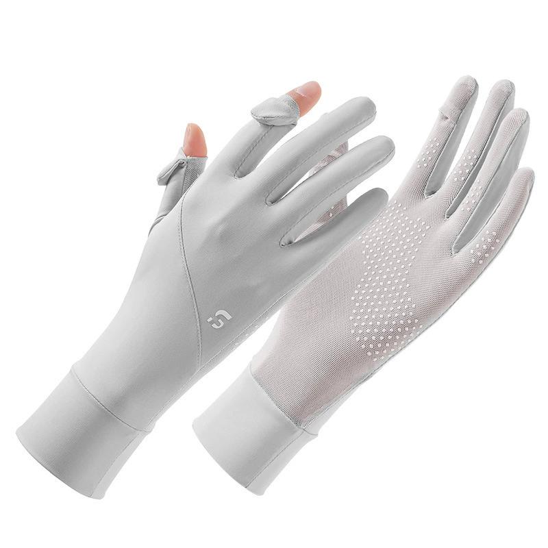 Damen UPF 50+ Sonnenschutzhandschuhe, Atmungsaktive Lange Netz-Armhandschuhe mit Touchscreen-Fingern, Rutschfest, UV-Schutz für Fahren, Radfahren, Outdoor