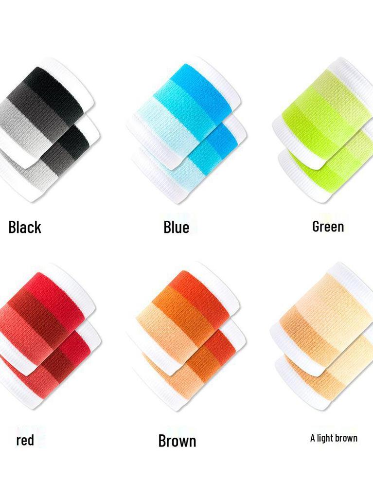 Breathable Striped Sports Wristbands for Fitness, Basketball, Running - Sweat-Wicking Wrist Sleeves