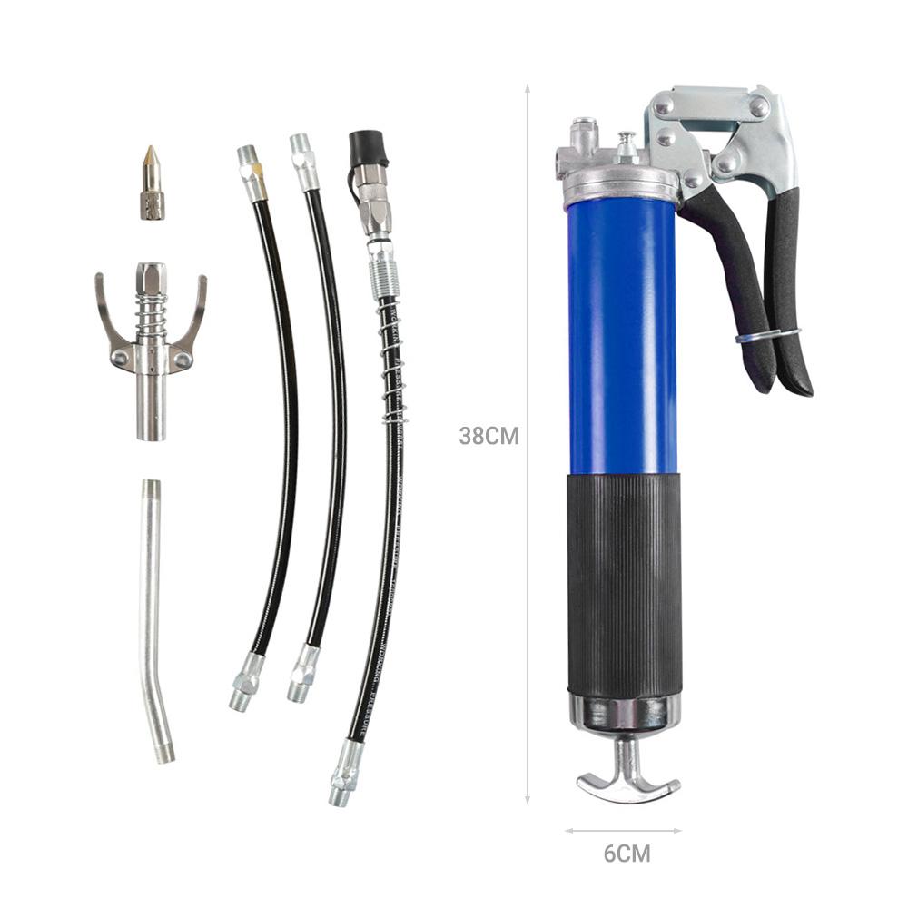 Heavy Duty Manual Grease Gun Kit 400CC With High-Pressure Pumping & Hose For Industrial Machinery And Vehicle Maintenance Tools