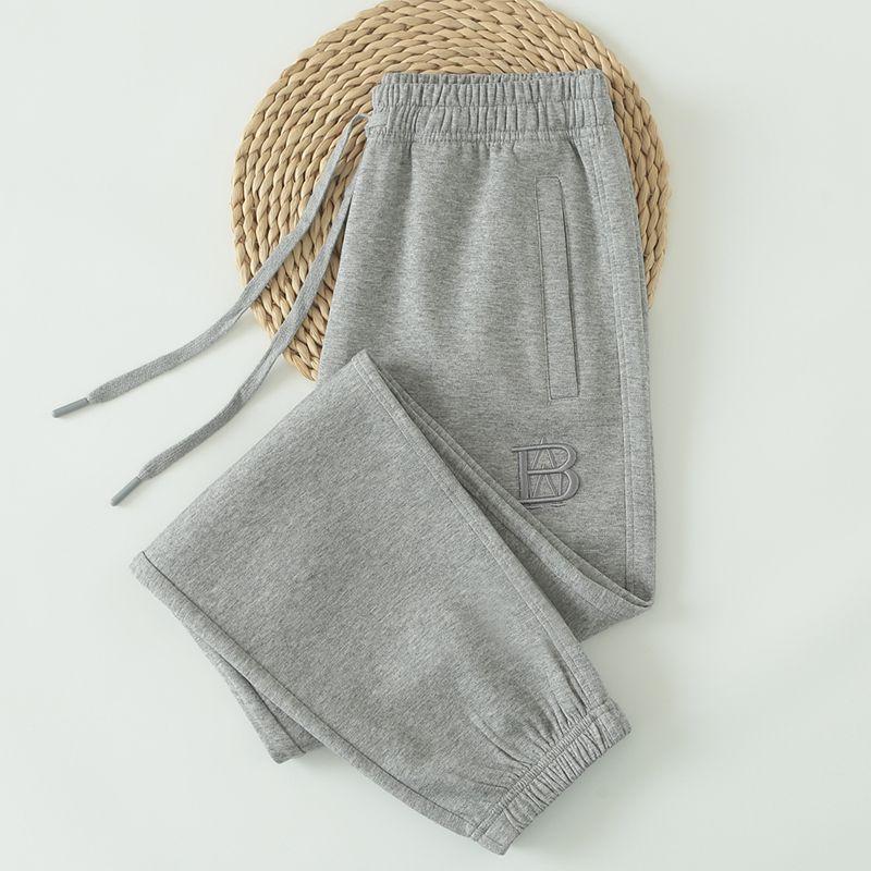 Sweat pants Women Spring and Autumn 2025 New Gray Women Loose Ankle-tied Sweatpants Casual High Waist Thin Pants