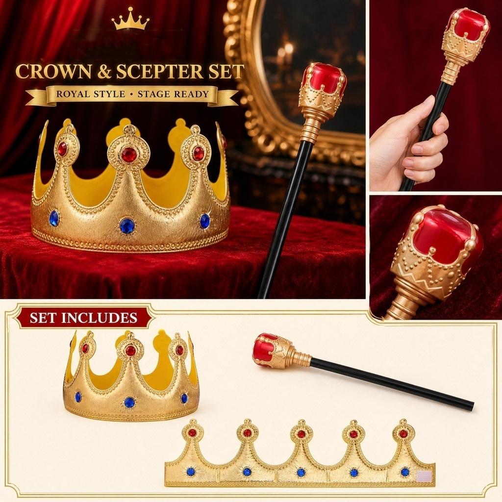 And Scepter Set - Soft and Scepter for Costume Stage Performance
