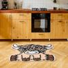 VIKAMA Highland Cow Imitation Cashmere Bath Mat Absorbent, Non-Slip Bathroom Rug Soft Bedroom Entrance Doormat Home Decor