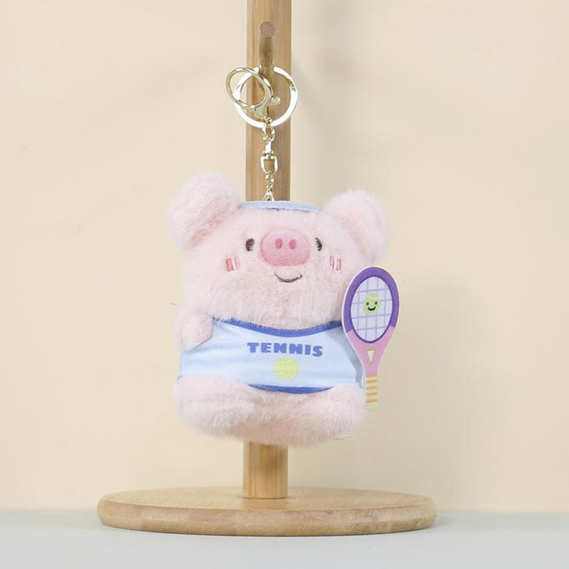 Plush Pig Toy With Sports Design For Kids Gift And Bag Decoration