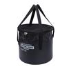 Cloth Folding Bucket with Mesh Pouch Portable Draining Basket Water Container for Outdoor Camping Fishing Car Washing