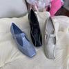 Cute Square Toe Ladies Ballet Shoes Fashion Flat Bow Mary Jane Summer Women's Pumps Commuter Concise Female Shoes