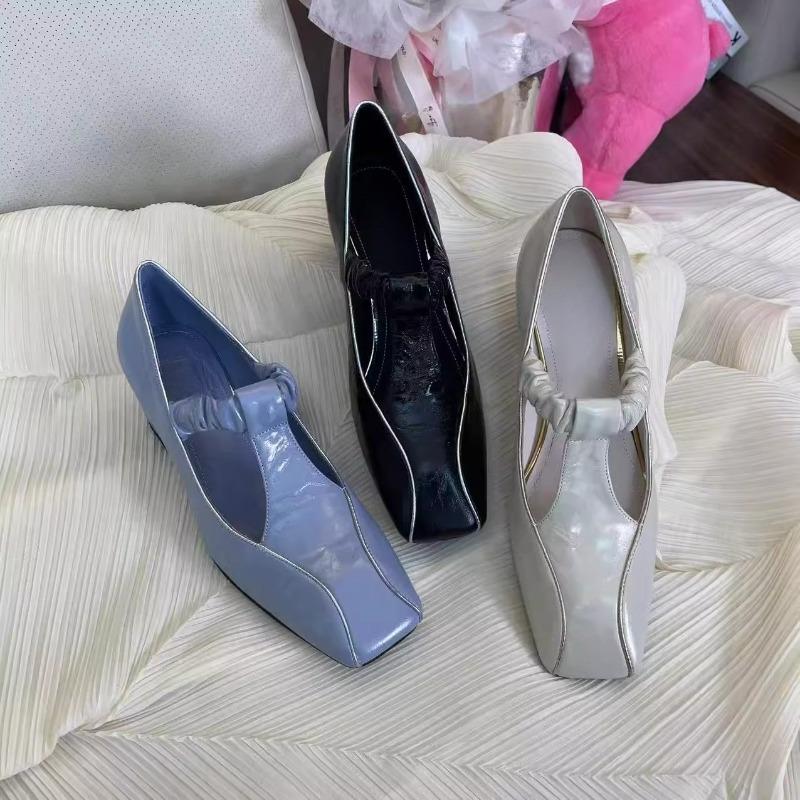 Cute Square Toe Ladies Ballet Shoes Fashion Flat Bow Mary Jane Summer Women's Pumps Commuter Concise Female Shoes