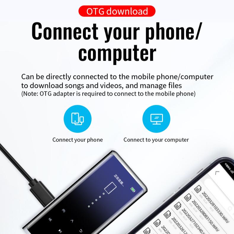 M27 One Click Recording High-definition Noise Reduction Recording Pen MP3 Voice To Text AI Intelligent Voice Control Pen