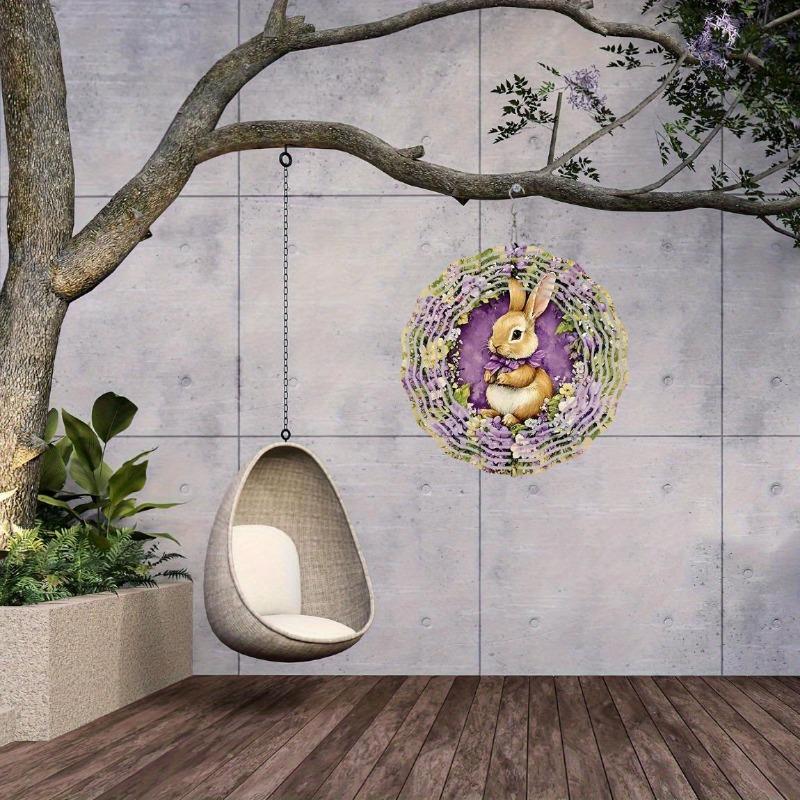 10 Zoll Hängender Windspinner mit 360-Grad-Haken für Balkon-Gartendekor Frühling Sommer Außendekoration