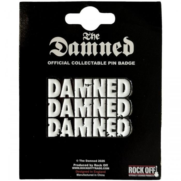The Damned Pin Stacked Logo Badge
