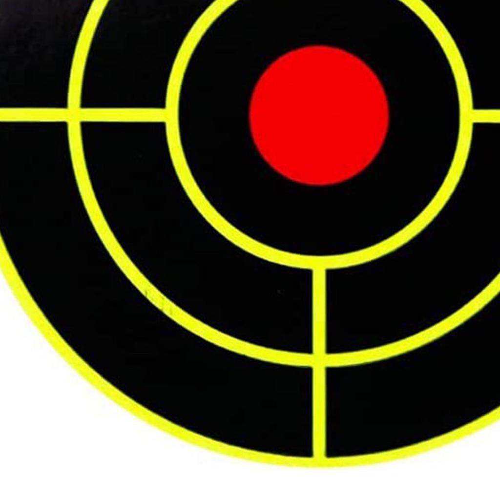 3 Inch Splatter Targets Stickers Self Adhesive Reactive Paper Target for Practice Fluorescent Yellow Red 100Pcs Per Roll