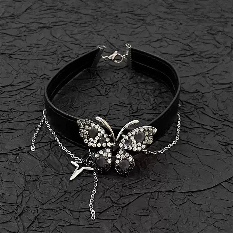Purple Butterfly Clavicle Necklace - Elegant Women's Choker with Luxurious Design, 2025 Edition