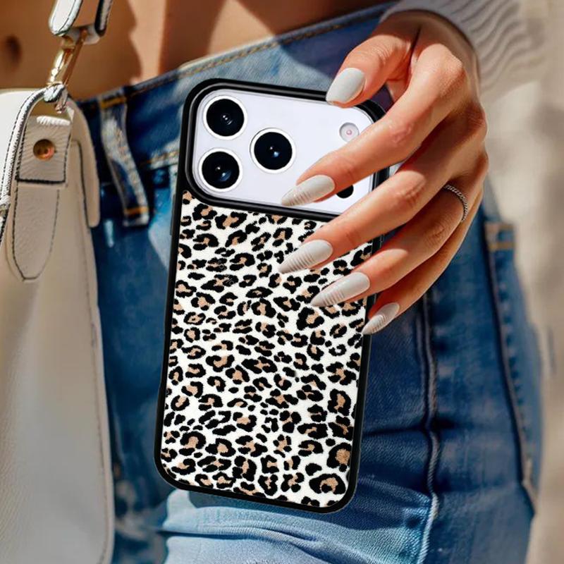 Leopard Cheetah print Phone Case For iPhone 17 Air 14 15 13 12 Max Cover For Apple 16e 11 Pro Max Plus Coque