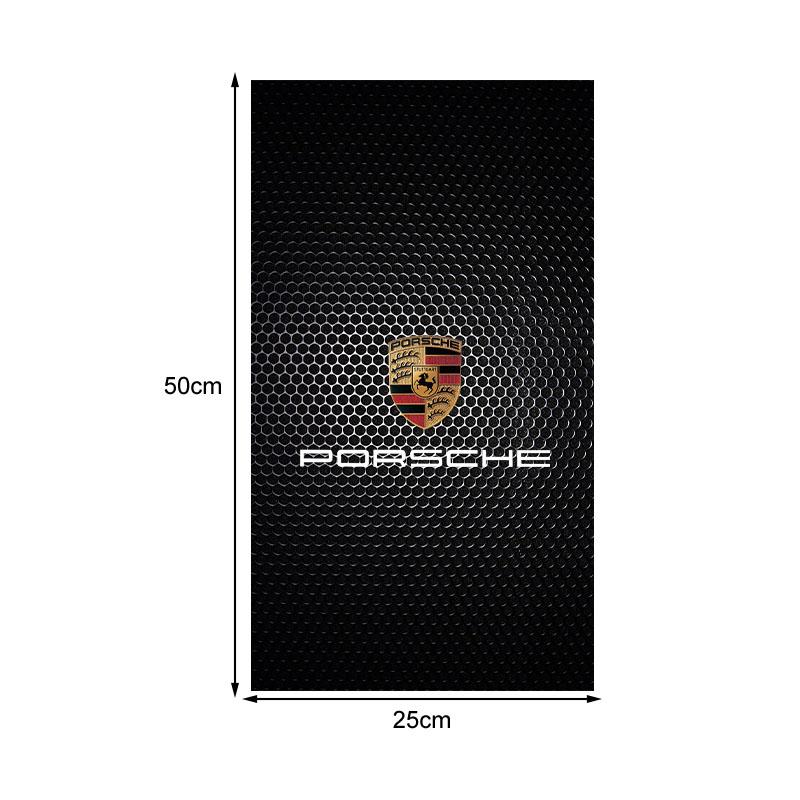 2 stuks Auto Logo Middenstijl Beschermfolie Anti-kras Sticker Decal Voor Porsche Boxster Cayenne Panamera Macan Cayman 911 918 996 917 991