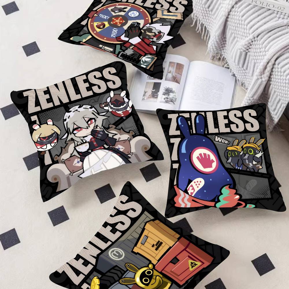Anime Game Zenless Zone Zero Pillow Cover Sofa Cushion Cover Home Room Decoration Children Gift