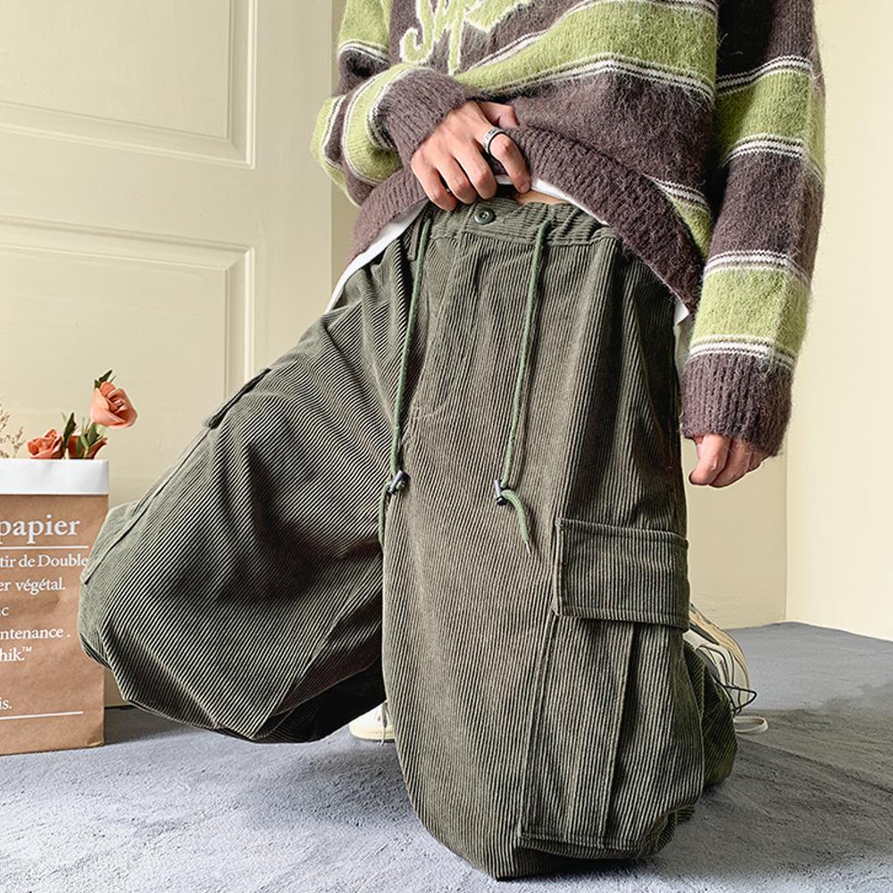 Pantaloni Donna A Vita Alta Y2K In Velluto A Coste - Modello Dritto E Largo, Streetwear Casuale, Taglie S-M-L (Marrone, Taglia S)