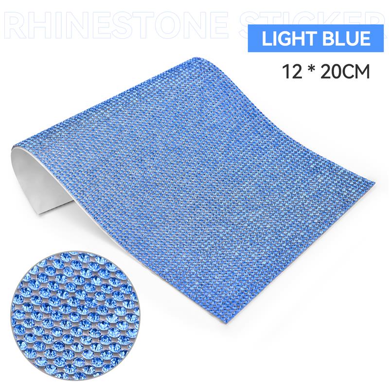 Self Adhesive Rhinestone Sticker Tape DIY Decoration 12x20cm Diamond Sticker For Arts Crafts DIY Car Phone Clothes Decoration