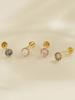 Minimalpiercing [0.8Mm] 14K Internal Moissanite Diamond Shining Labret Piercing Earrings