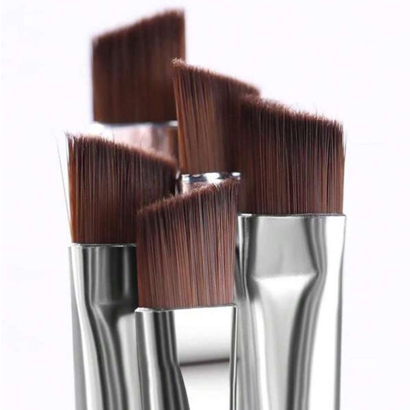 Dual-Ended Eyebrow & Eyeshadow Brush Set: Angled, Concealer, Spiral, Eye Makeup Tools.