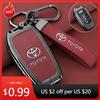 For Toyota 2026 Hot Hub Caps Car Key Case Cover Shell Keychain Accessories For Toyota CHR Hilux Fortuner Land Cruiser 200 Camry