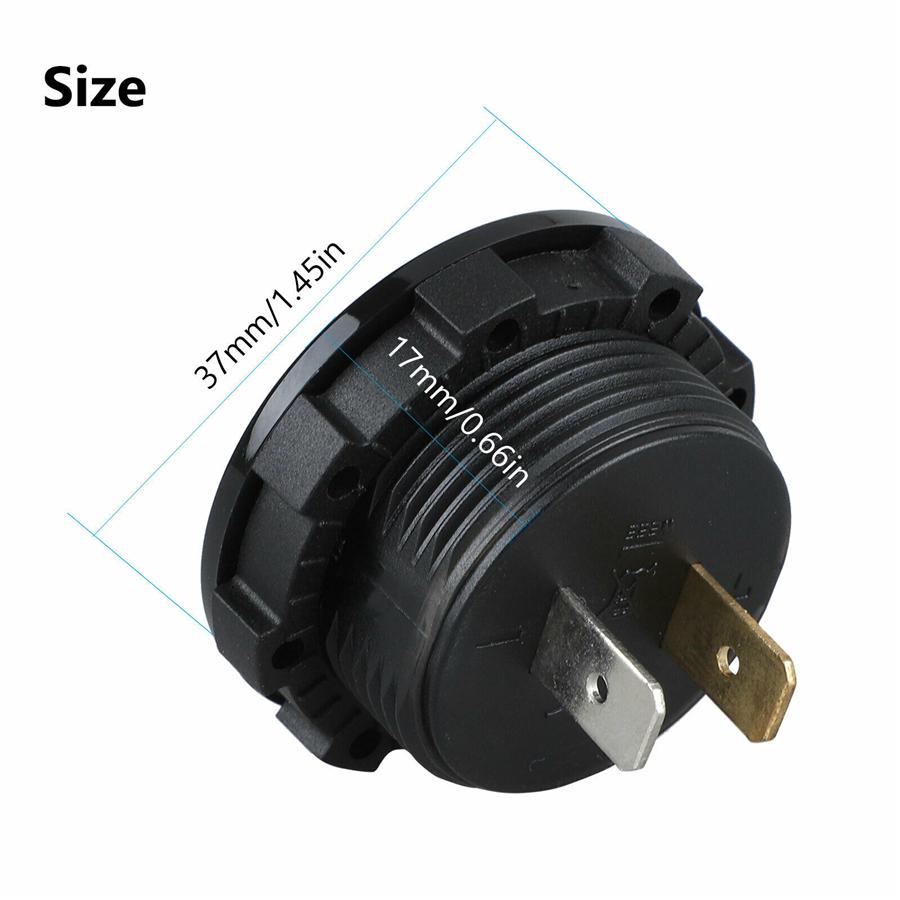 2Pcs Dc 12V-24V Led Panel Digital Voltage Volt Meter Display Voltmeter  Battery Capacity Meter Touch Switch Motorcycle Car