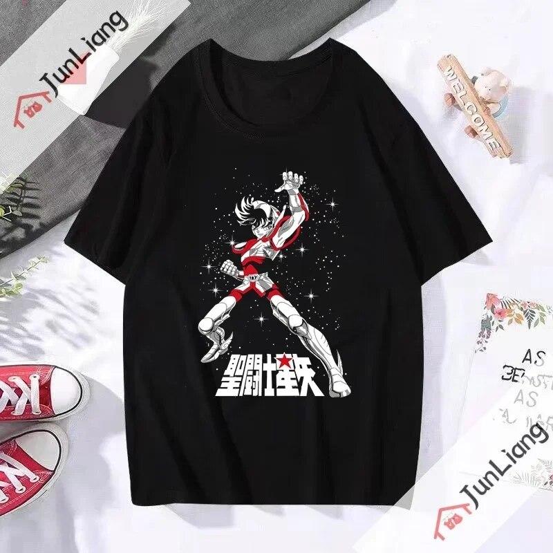 

Saint SEiya футболка унисекс аниме мультфильм самурай Созвездие SEiya аниме топ футболка летняя футболка с короткими рукавами