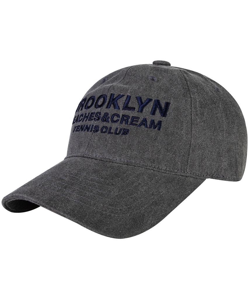 Bichiseuaenkeulim Brooklyn Tennis Club Pigment Ball Cap-Charcoal